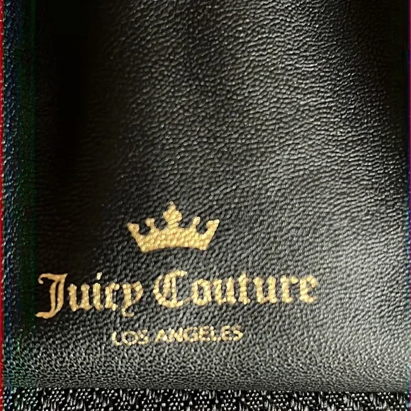 Juicy Couture | Black Wristlet Clutch | OS | NWT | Gold Crown Metal Emblem - Picture 8 of 8